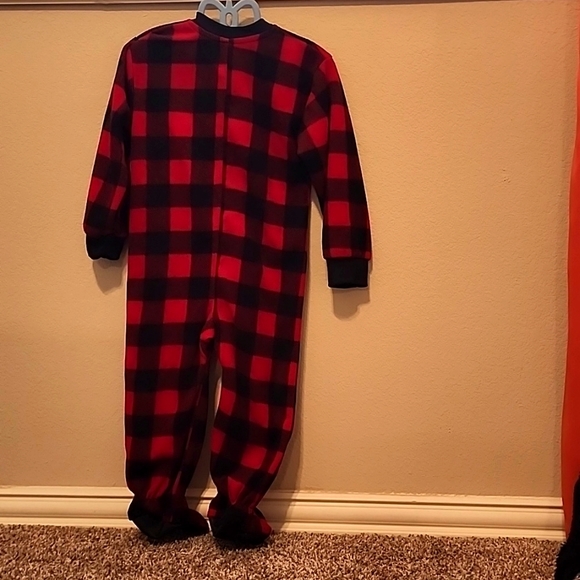 Toddler Buffalo Plaid Footed Pajamas 3T - Picture 6 of 6